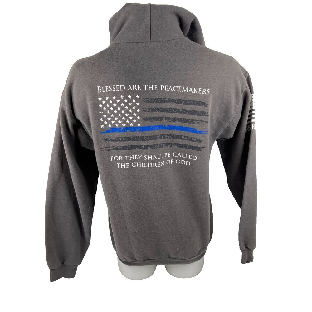 Nine Line Unisex Medium Gray Hoodie Peacemakers Children Of God With Flaw